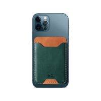 Forest Green CardSafe Leather Phone Wallet
